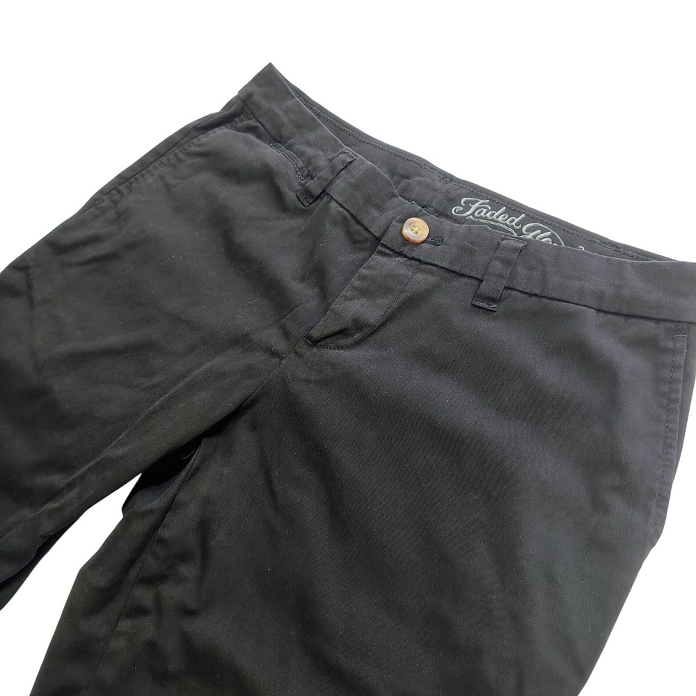 Faded Glory Womens Chino Pants Black Size 4A‎ Straight Leg Casual Office